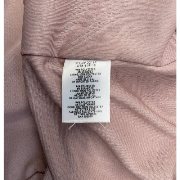 Xscape Maxi Dress Gown Womens 16 Pink Crepe Tulip Hem Prom Bridesmaid MOB NWT - Picture 6 of 8